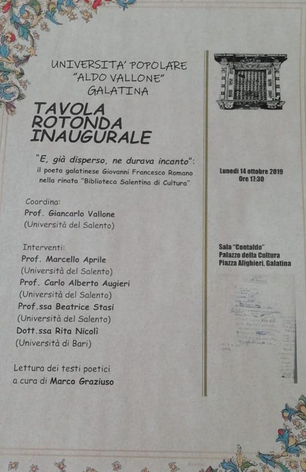 Tavola Rotonda Inaugurale