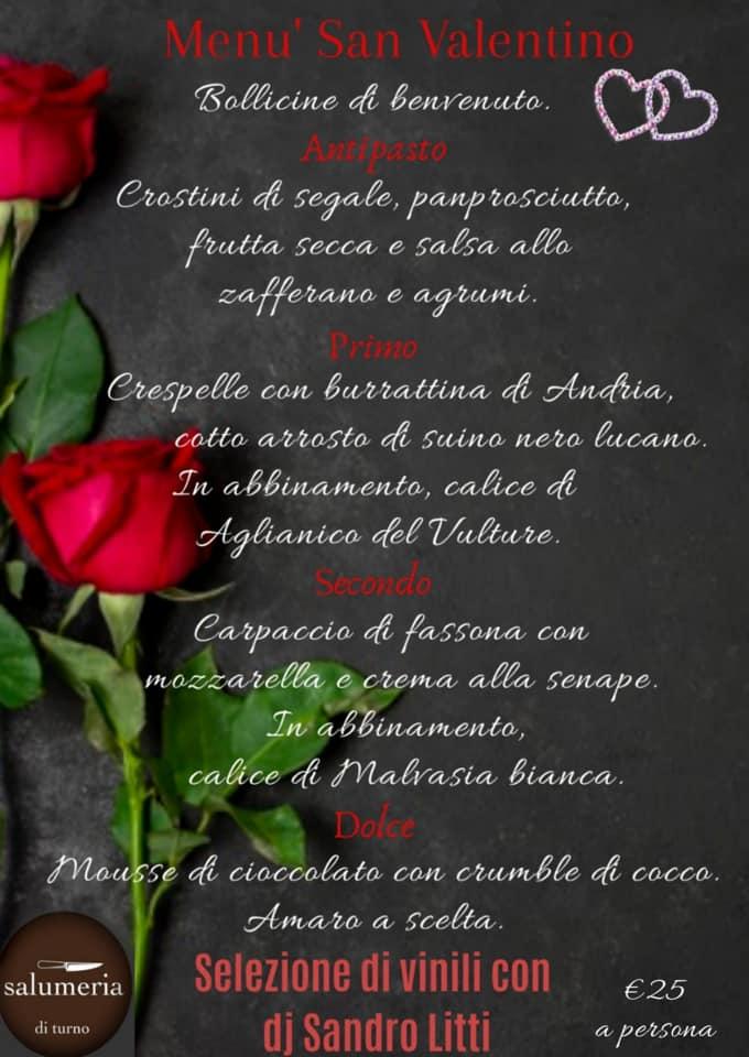 Menù San Valentino