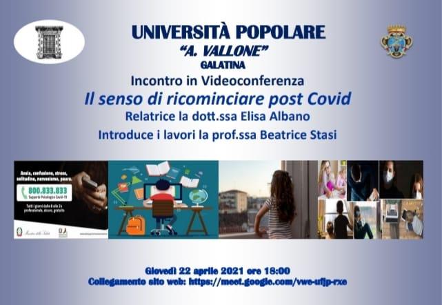 Il senso di ricominciare post covid