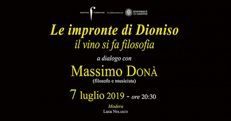 Dialogo con Massimo Donà c/o Cantina Fiorentino